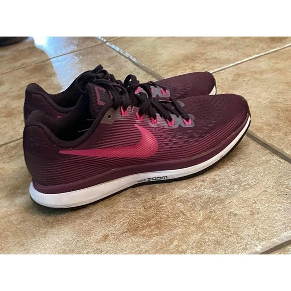 Nike Zoom Pegasus 34 Womens US 7.5 Athletic Lace Up Running Sneakers Preowned - Picture 3 of 12